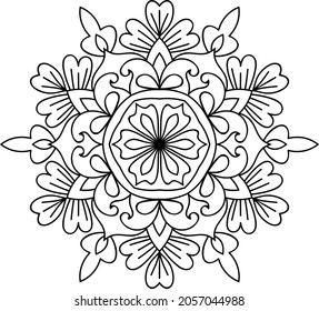 Doodle zen tangle design mandala colouring book pages for adults vector illustration