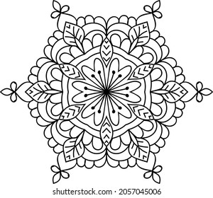 Doodle zen tangle design mandala colouring book pages for adults vector illustration