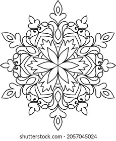 Doodle zen tangle design mandala colouring book pages for adults vector illustration