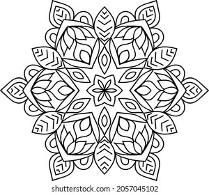 Doodle zen tangle design mandala colouring book pages for adults vector illustration