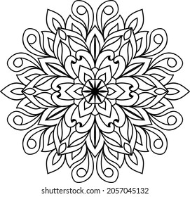 Doodle zen tangle design mandala colouring book pages for adults vector illustration