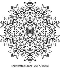 Doodle zen tangle design mandala colouring book pages for adults vector illustration