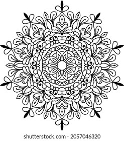 Doodle zen tangle design mandala colouring book pages for adults vector illustration