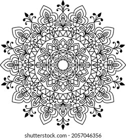 Doodle zen tangle design mandala colouring book pages for adults vector illustration