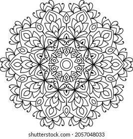 Doodle zen tangle design mandala farbige Buchseiten für Erwachsene Vektorgrafik