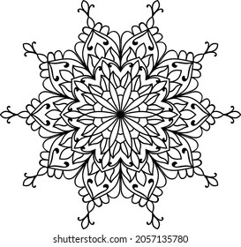 Doodle zen tangle diseño mandala colorido páginas de libros para adultos ilustración vectorial
