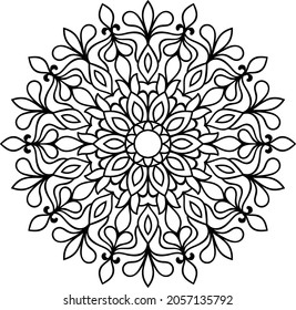 Doodle zen tangle design mandala colouring book pages for adults vector illustration