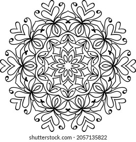 Doodle zen tangle design mandala colouring book pages for adults vector illustration
