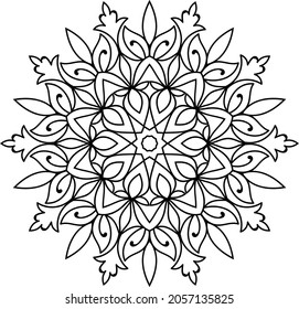 Doodle zen tangle design mandala colouring book pages for adults vector illustration