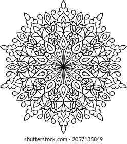 Doodle zen tangle design mandala colouring book pages for adults vector illustration