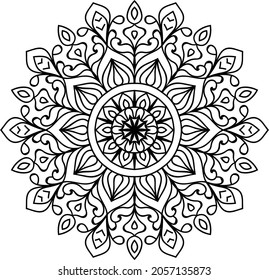 Doodle zen tangle design mandala farbige Buchseiten für Erwachsene Vektorgrafik