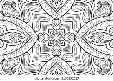 Doodle Zen tangle design mandala farbige Buchseiten für Erwachsene Vektorgrafik