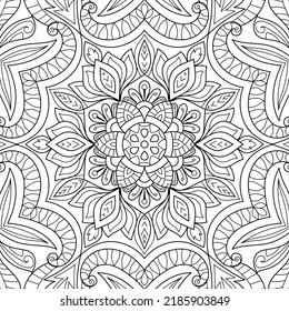 Doodle Zen tangle design mandala farbige Buchseiten für Erwachsene Vektorgrafik