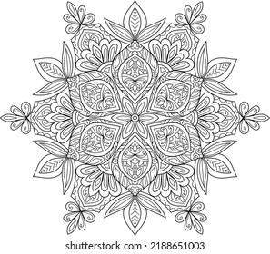 Doodle Zen tangle design mandala farbige Buchseiten für Erwachsene Vektorgrafik