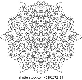 Doodle Zen tangle diseño mandala colorear páginas de libros para adultos ilustración vectorial