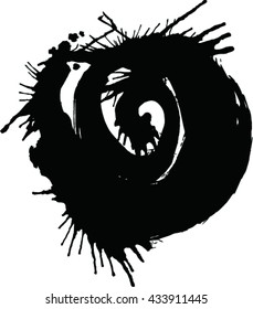 Doodle.Brush Wave.Abstract Wave.Grunge Wave.Vector illustration