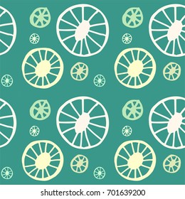 Doodled flowers pattern
