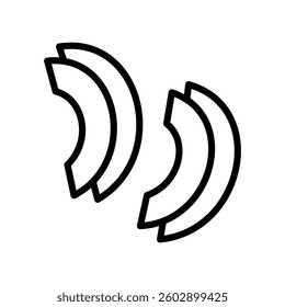 Doodled hand drawn vector illustrations of   sliced avocado or alpukat as healthy salad ingredients. Perfect for kitchen, restaurant, or cafe poster, logo, or simbol design in high resolution.