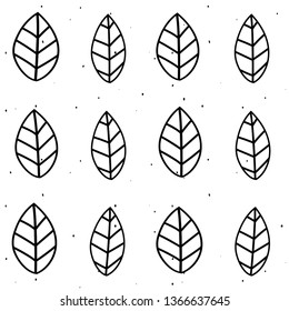 doodled leaves vector seamless pattern, floral design. handmade seamless pattern background. wallpaper for design card, baby nappy, diaper, scrapbook, holiday wrapping paper, textile, bag, print