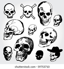 Doodled Skulls