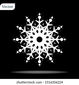 Doodled Snowflakes, original hand-drawn on black backround