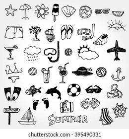 Doodled Summer Icons