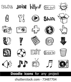 Doodled vector icons for any project.