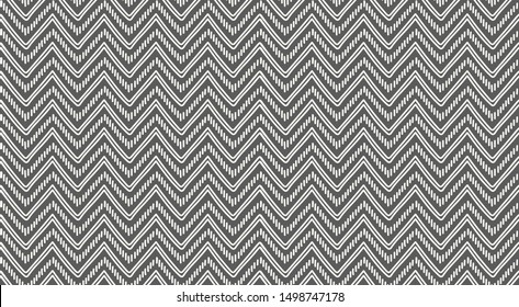 Doodle.Geometric abstract ornament. Ethnic pattern . Black and white background. Seamless vector wallpaper. 