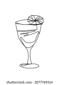 Doodle,hand drawn of cocktail,solf drink isolate on white background. Vector illustration.