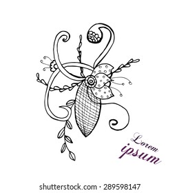 Doodles abstract decorative sketch vector background.Corporate Identity templates set with doodles sketchy 
