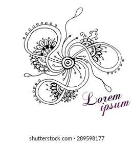 Doodles abstract decorative sketch vector background.Corporate Identity templates set with doodles sketchy 