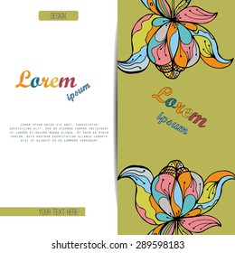 Doodles abstract decorative sketch vector background.Corporate Identity vector templates set with doodles sketchy 
