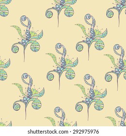 Doodles abstract decorative sketch vector background.Corporate Identity templates set with doodles sketchy Seamless pattern