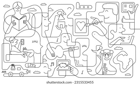 doodles activity camp music human social 