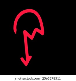 doodles arrow line element design