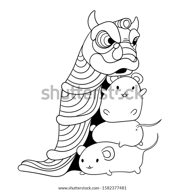 Doodles Art About Chinese New Year Stock Vector Royalty Free