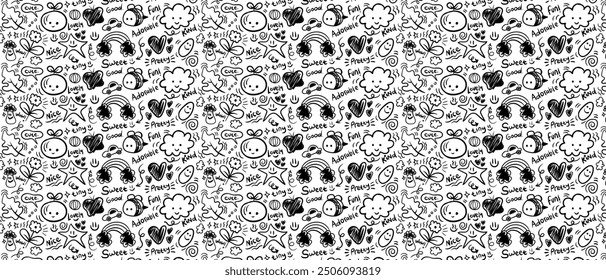 Doodles art element design for templates vector design