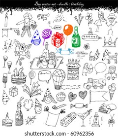 doodles -big vector set - birthday