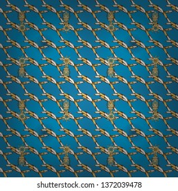 Doodles blue, brown and white on colors. Fashionable fabric pattern. Vector. Print. Design wrapping and gift paper, greeting cards, banner and posters design.