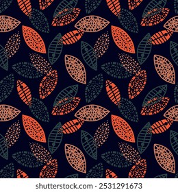 Doodles of botany, graphic elements. Flowers, leaves, patterns, sketches to create packaging.