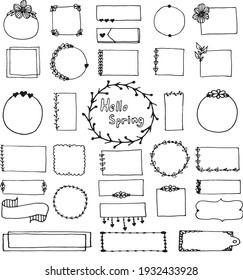 Doodles bullet journal banners and elements for notebook, diary and planner.