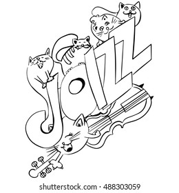 Doodles Characters Jazz Vector