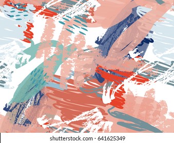 Doodles with crayon and grunge texture rough drawn.Abstract seamless pattern. Universal bright background for greeting cards, invitations. Had drawn ink and marker watercolor texture.