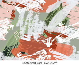Doodles with crayon and grunge texture rough drawn.Abstract seamless pattern. Universal bright background for greeting cards, invitations. Had drawn ink and marker watercolor texture.
