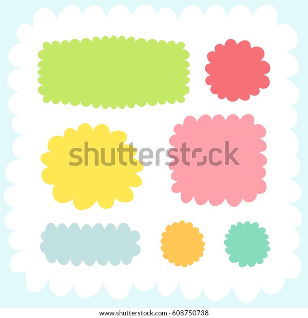 Doodles Cute Elements Color Vector Items Stock Vector (Royalty Free ...