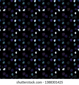 Doodles cute pattern. Vector - stock. Seamless Beautiful fabric pattern. Nice background. Black, blue and gray on colors.