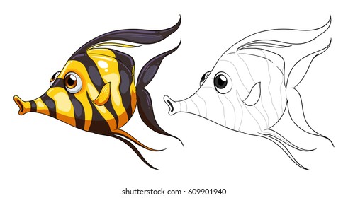 Animales para la elaboración de dibujos de perros para la ilustración de peces