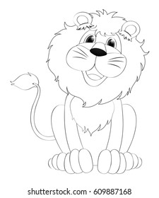 Doodles drafting animal for lion illustration