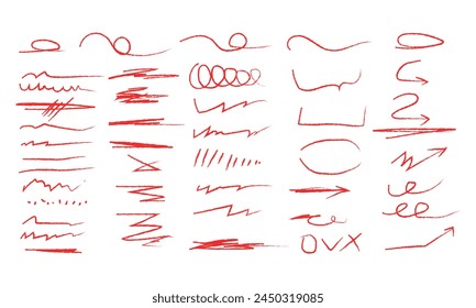 doodles drawn with a marker line art brushes. brushes underlining. brushes geometric shapes. brushes hand scratches