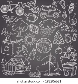 Doodles eco icon set